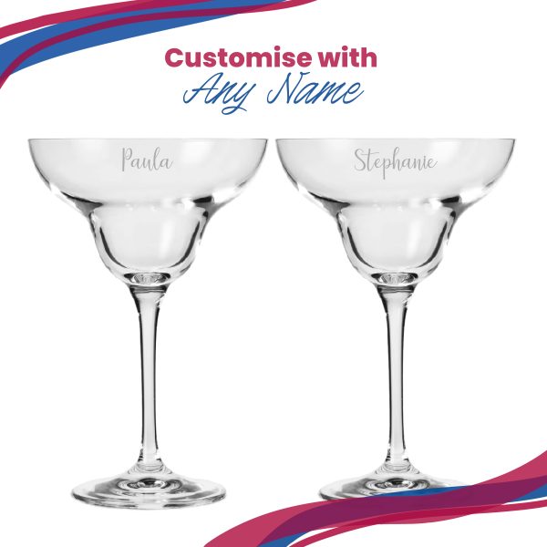 Engraved Crystal Infinity Margarita Cocktail Glass with Script Name, Personalise with Any Name - Image 5