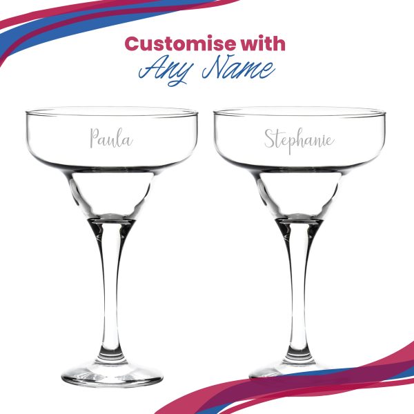 Engraved 295ml Margarita Cocktail Glass with Script Name, Personalise with Any Name - Image 5