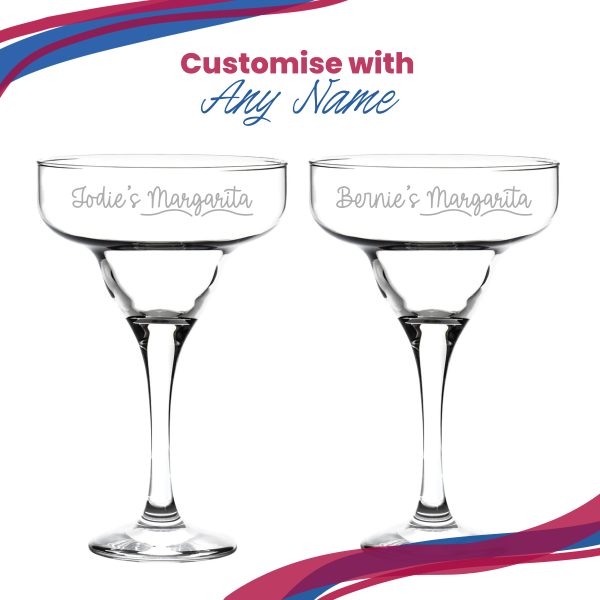 Engraved 295ml Margarita Cocktail Glass with Name's Margarita Design, Personalise with Any Name - Image 5