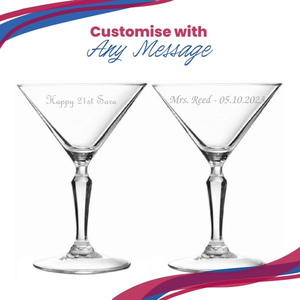 Engraved Monti Martini Cocktail Glass, Personalise with Any Name or Message - Image 5