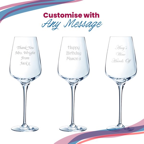 Engraved Crystal Wine Glass, Sublym 350ml Glass, Gift Boxed - Image 5