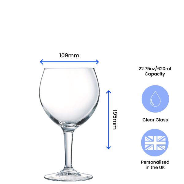 Engraved Party Gin Balloon Cocktail Glass, Personalise with Any Name or Message - Image 6