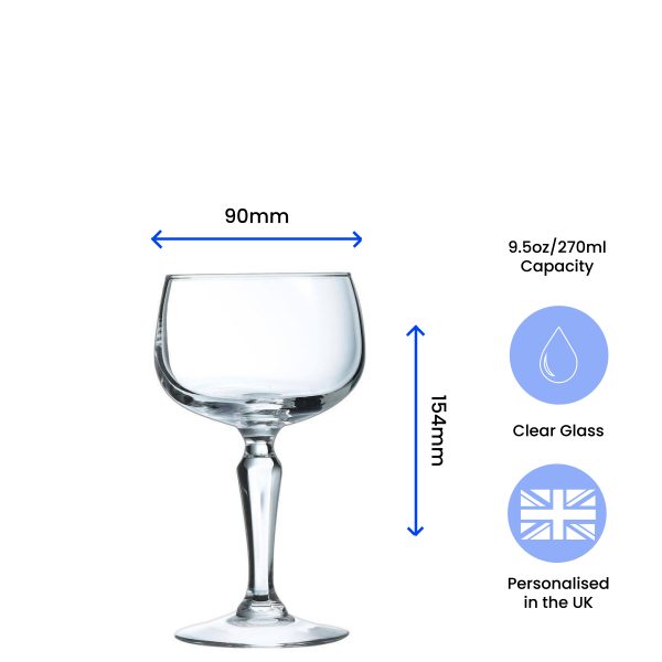 Engraved Monti Sherbet Cocktail Champagne Coupe, Personalise with Any Name or Message - Image 6