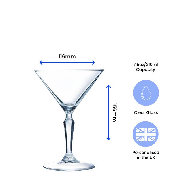 Engraved Monti Martini Cocktail Glass, Personalise with Any Name or Message - Image 6