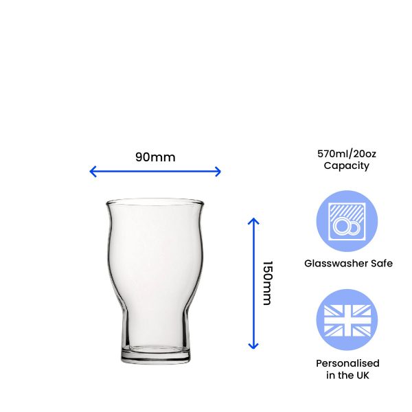 Engraved Pint Glass, Revival 20oz Beer Glass, Gift Boxed - Image 6