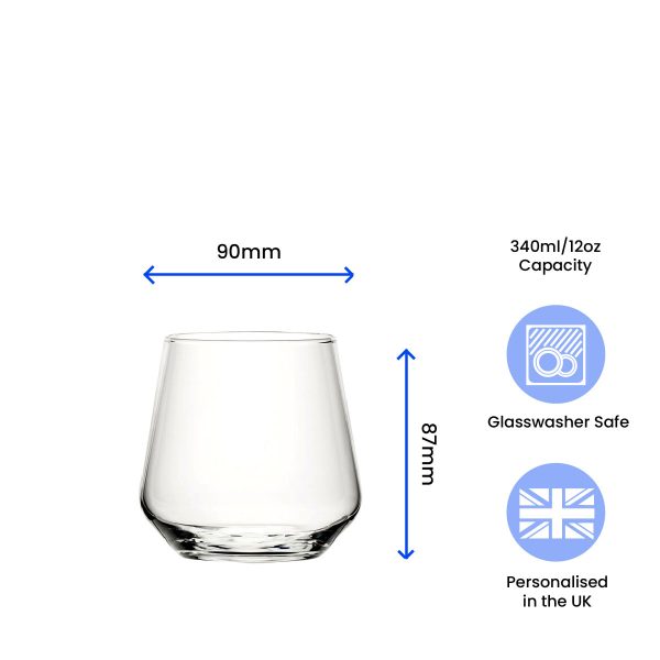 Engraved Whisky Glass, Allegra 340ml Tumbler, Gift Boxed - Image 6