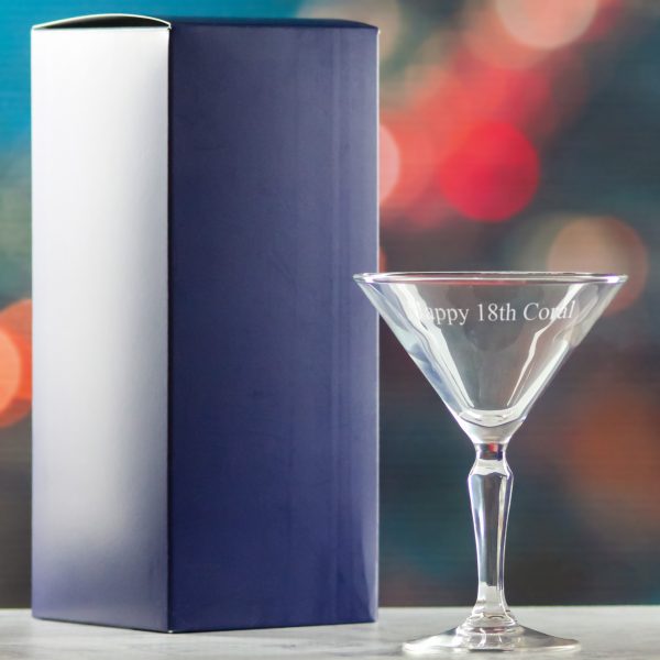 Engraved Monti Martini Cocktail Glass, Personalise with Any Name or Message