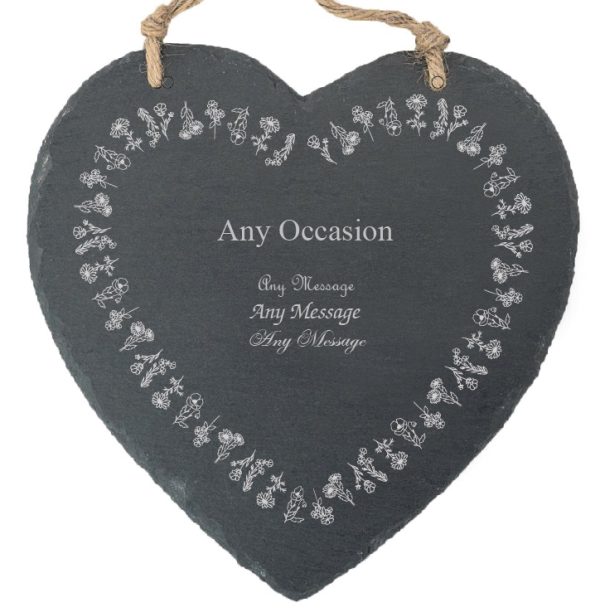 Personalised engraved Memo Board - Wildflower Border