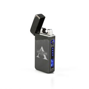 Engraved Electric Arc Lighter, Black, Any Letter, Gift Boxed