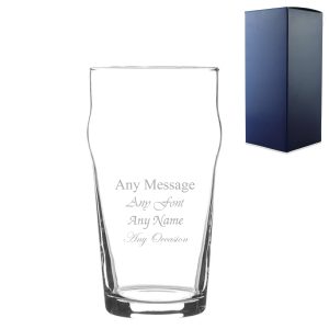 Engraved 570ml Classic Beer Glass with Gift Box