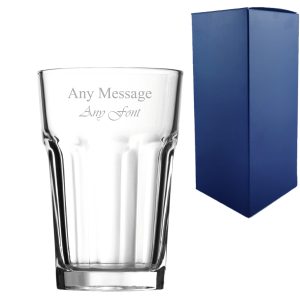 Engraved American Style Iced Tea 15oz/443ml, Casablanca Glass, Any Message