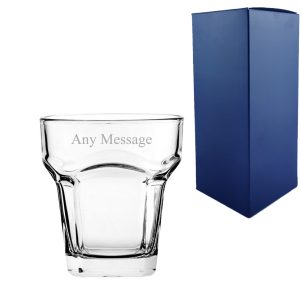 Engraved American Style Wavy Tumbler 9.5oz/280ml, San Marco Glass,  Any Message