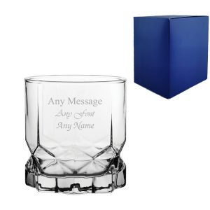 Engraved Geometric Tumbler 11.5oz/340ml, Future Glass, Any Message