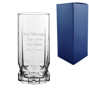 Engraved Geometric Hiball 11.5oz/340ml, Future Glass, Any Message