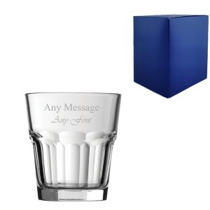 Engraved 12.75oz/377ml Casablanca Whisky Glass, Any Message for Any Occasion