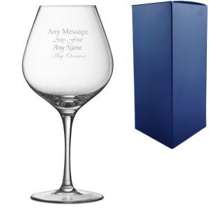 Engraved Large Cabernet Abondant Wine Glass