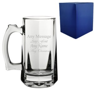 Engraved 12.5oz Bremen Tankard Beer Glass