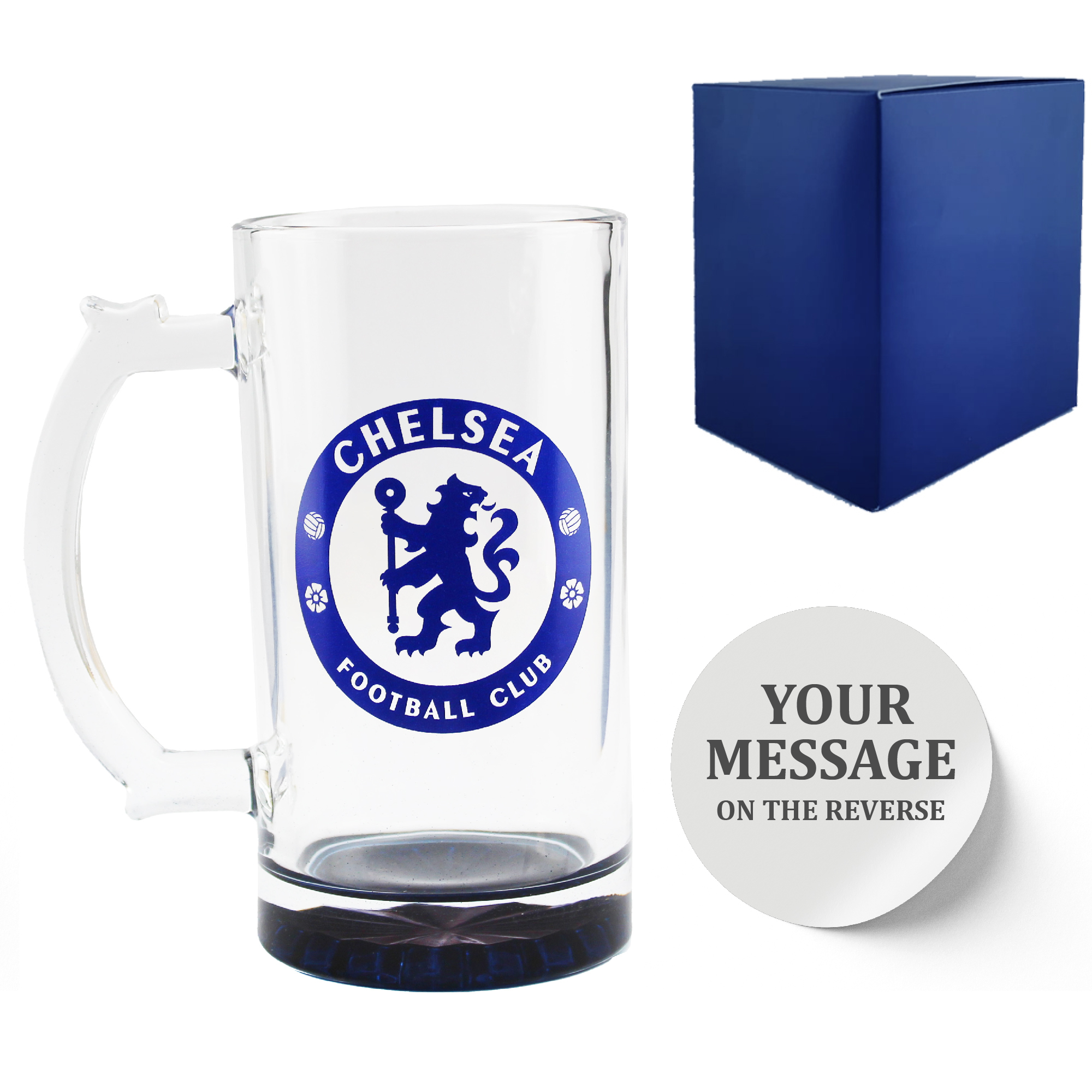 Engraved Official Chelsea 20oz Beer Mug, Gift Boxed - Image 2