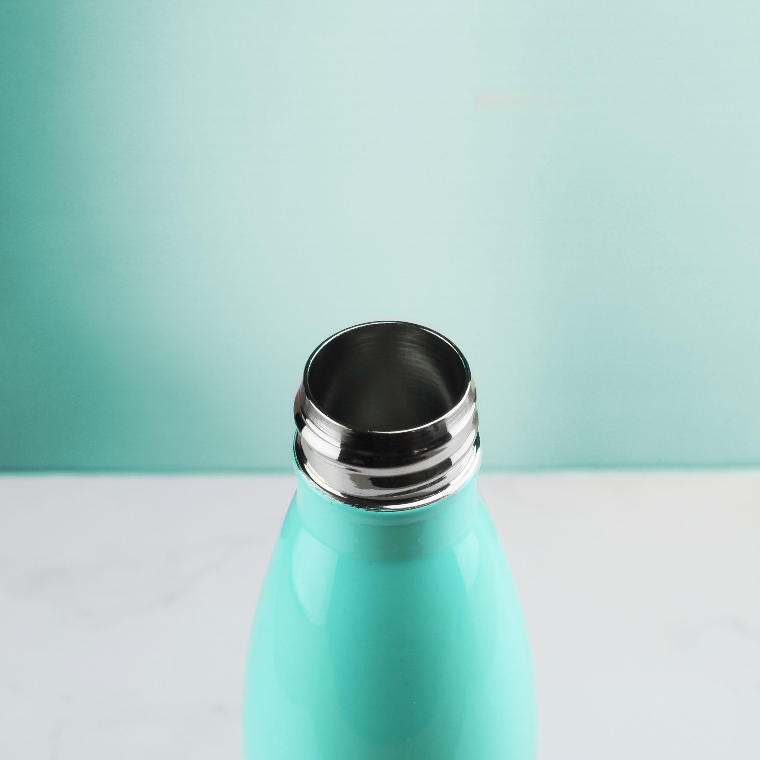 Printed Teal Thermal Bottle, Any Message, Stainless Steel 500ml/17oz - Image 4