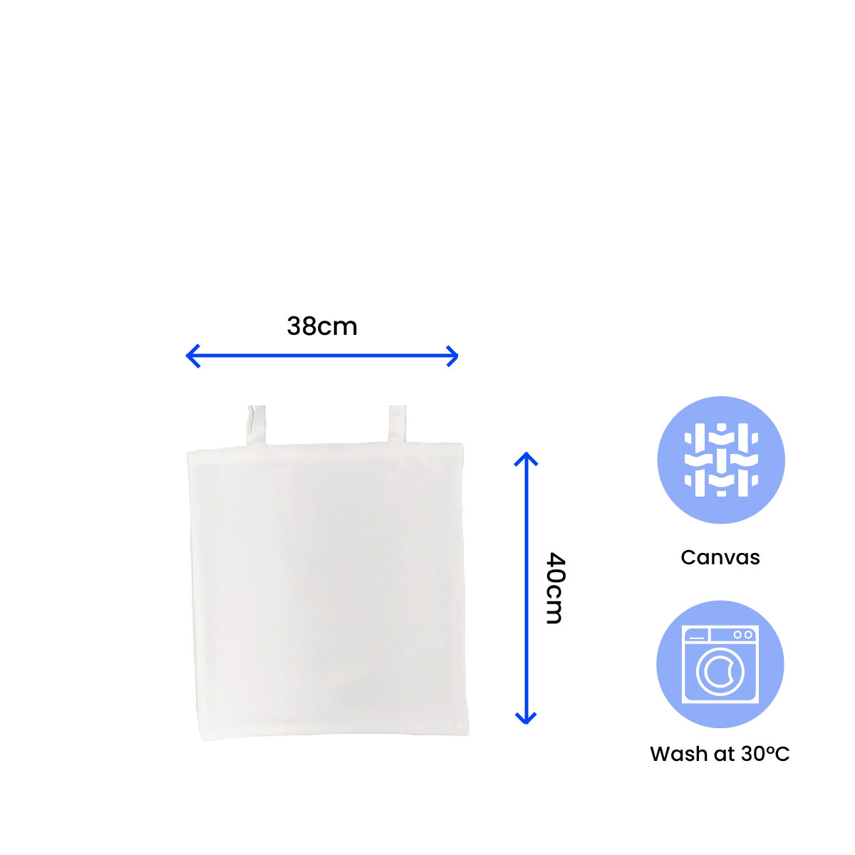 Printed Tote Bag, Any Message, Any Colour, Short Handled, 38x40cm - Image 6