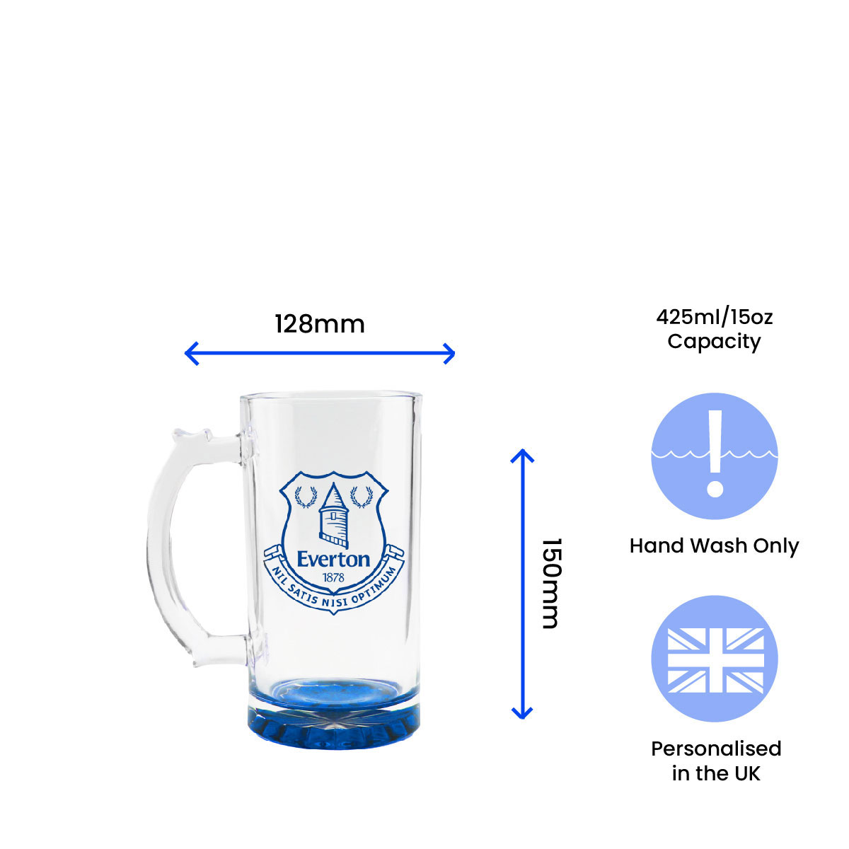 Engraved Official Everton 20oz Beer Mug, Gift Boxed - Image 6