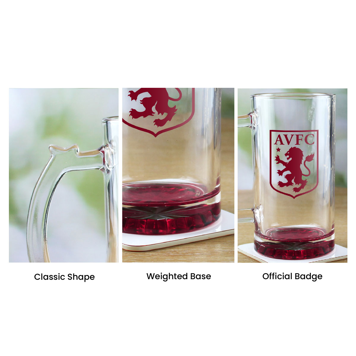 Engraved Official Aston Villa 20oz Beer Mug, Gift Boxed - Image 7