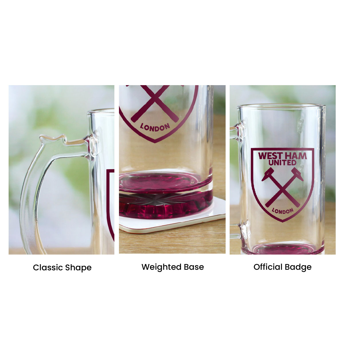 Engraved Official West Ham 20oz Beer Mug, Gift Boxed - Image 7