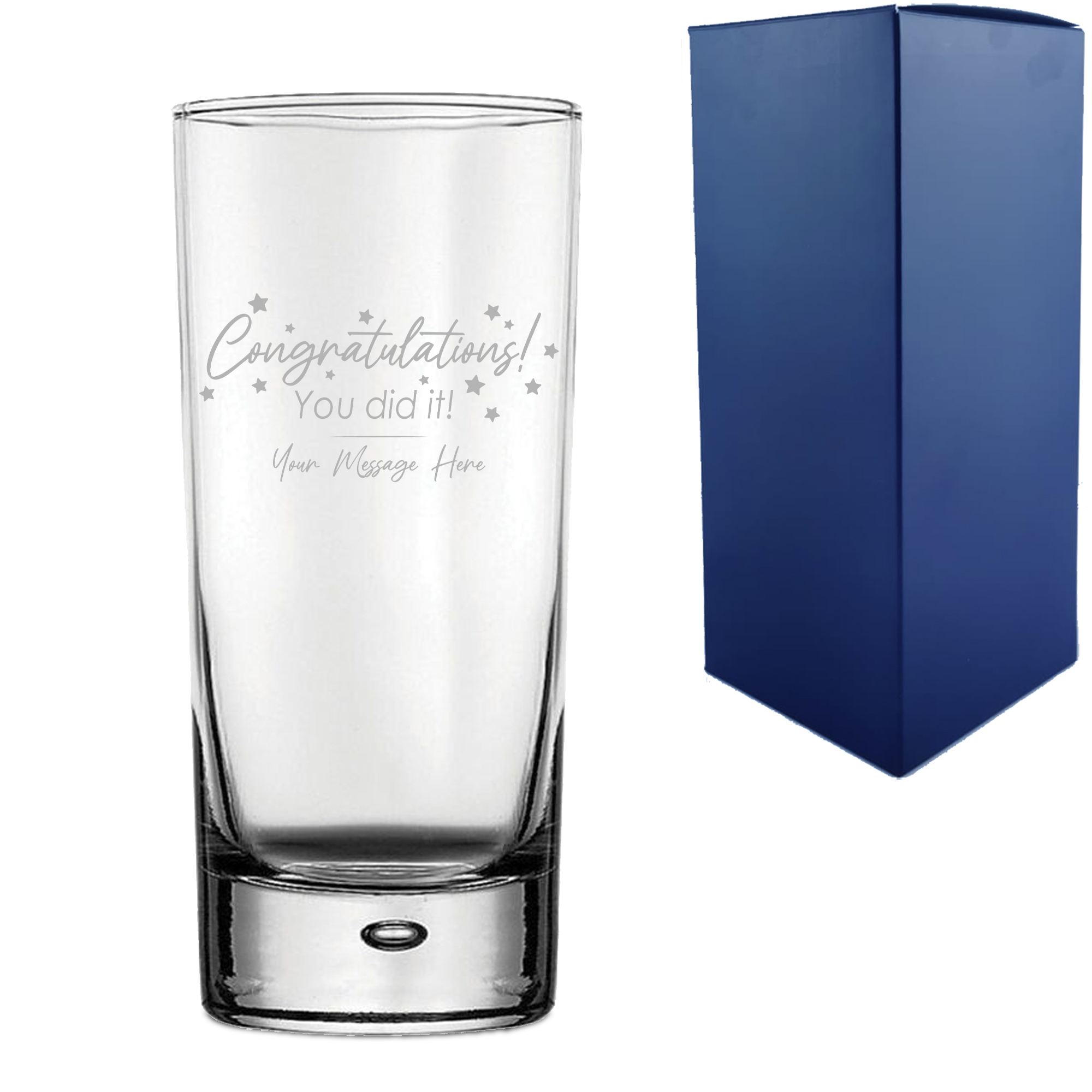 Personalised Engraved Hiball Tumbler with 'Congratulations You Did It' Design, Personalise with Any Name or Message