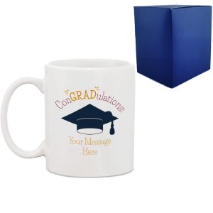Personalised Printed Graduation Mug with 'ConGRADulations' Design, Personalise with Any Name or Message