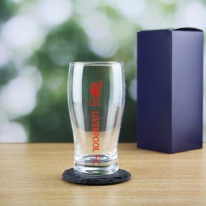 Engraved Liverpool 20oz Tulip Pint Glass, Gift Boxed