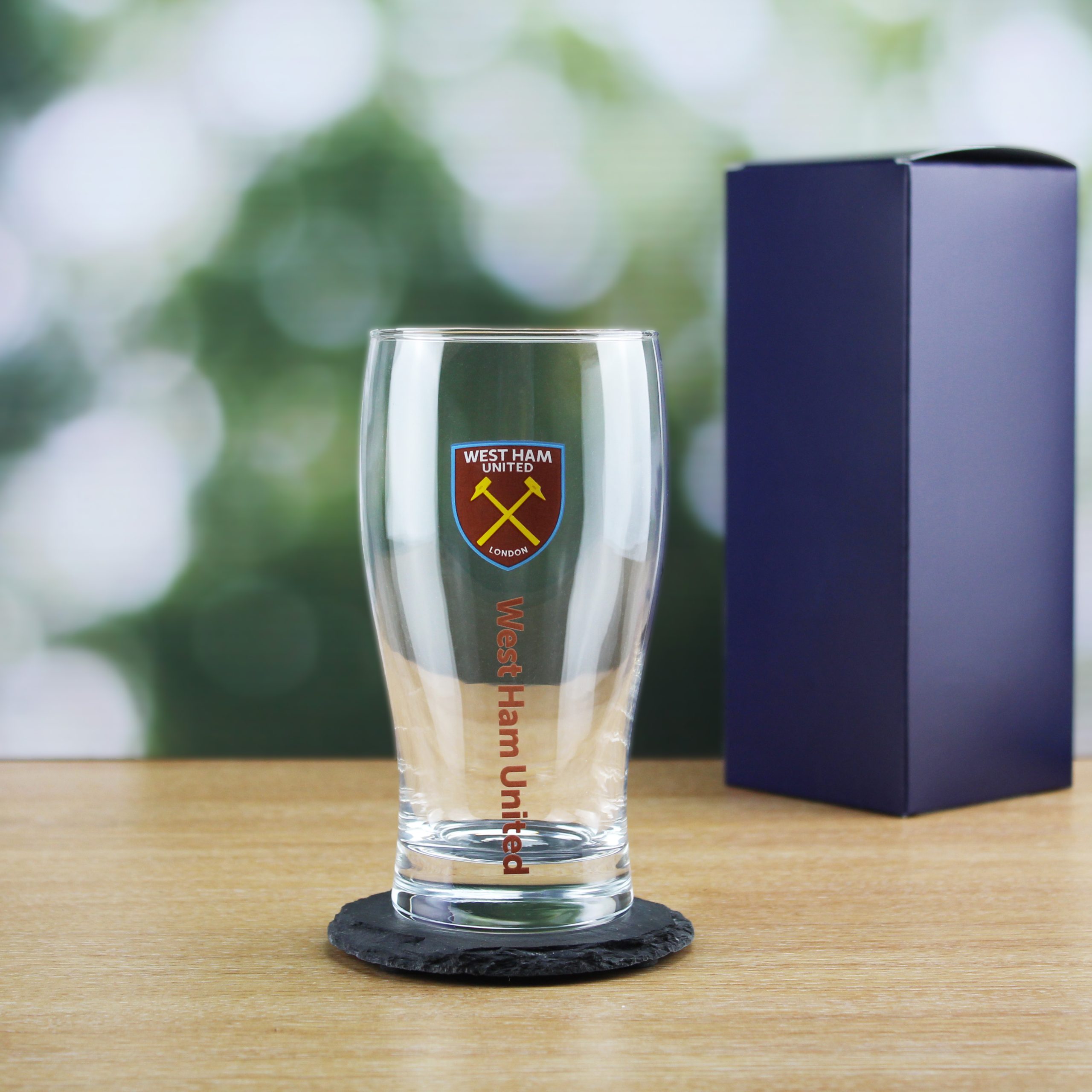 Engraved West Ham 20oz Tulip Pint Glass, Gift Boxed