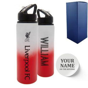 Official Printed Metal Liverpool Bottle, Personalise Any Name, Gift Boxed