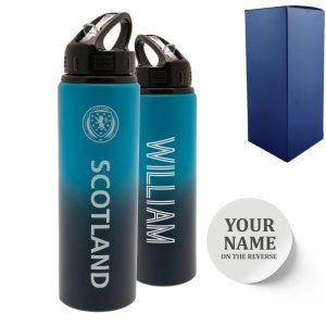 Official Printed Metal Scottland Bottle, Personalise Any Name, Gift Boxed