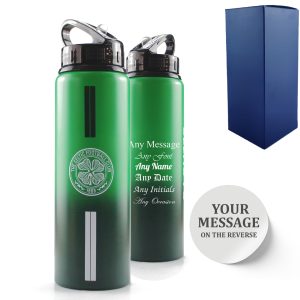 Official Printed Metal Celtic Bottle, Personalise Any Message, Gift Boxed, Striped Design