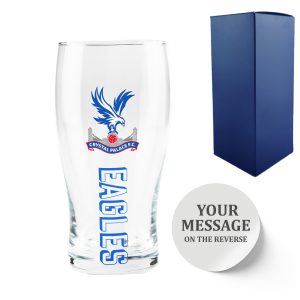 Engraved Crystal Palace 20oz Tulip Pint Glass, Gift Boxed