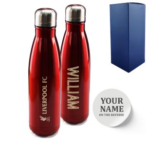 Official Printed Liverpool Thermal Bottle Painted, Personalise Any Name, Gift Boxed
